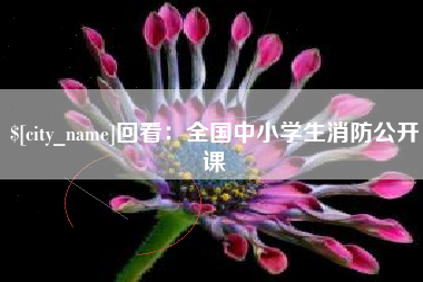 澧县回看：全国中小学生消防公开课