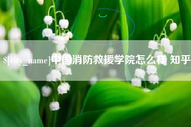 澧县中国消防救援学院怎么样 知乎