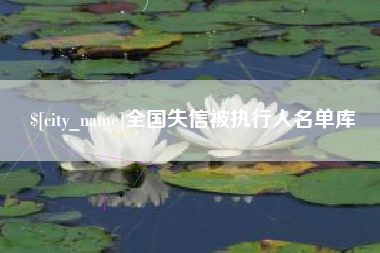 澧县全国失信被执行人名单库