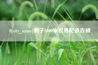 澧县男子5000米世界纪录告破