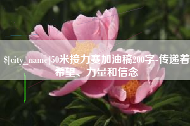 澧县50米接力赛加油稿200字-传递着希望、力量和信念
