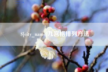 澧县九宫格排列方法