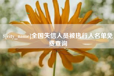 澧县全国失信人员被执行人名单免费查询