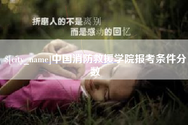 澧县中国消防救援学院报考条件分数