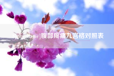 澧县腹部疼痛九宫格对照表