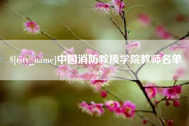 澧县中国消防救援学院教师名单