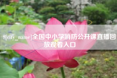 澧县全国中小学消防公开课直播回放观看入口
