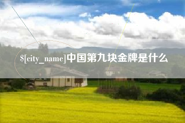澧县中国第九块金牌是什么