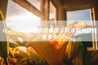 澧县中国消防救援学院录取分数线是多少