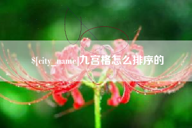 澧县九宫格怎么排序的