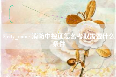 澧县消防中控证怎么考取需要什么条件