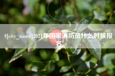 澧县2021年国家消防员什么时候报名