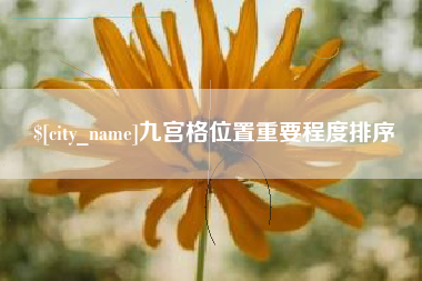 澧县九宫格位置重要程度排序