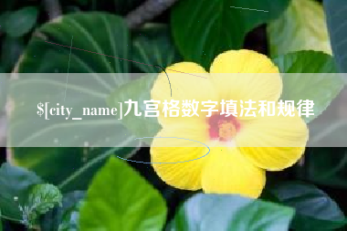 澧县九宫格数字填法和规律