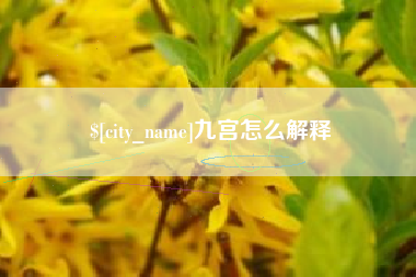 澧县九宫怎么解释