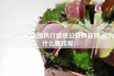 澧县中国执行信息公开网官网app为什么要钱呢