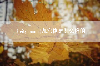 澧县九宫格是怎么样的