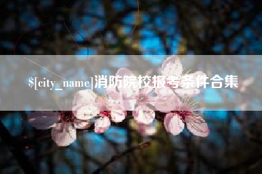 澧县消防院校报考条件合集